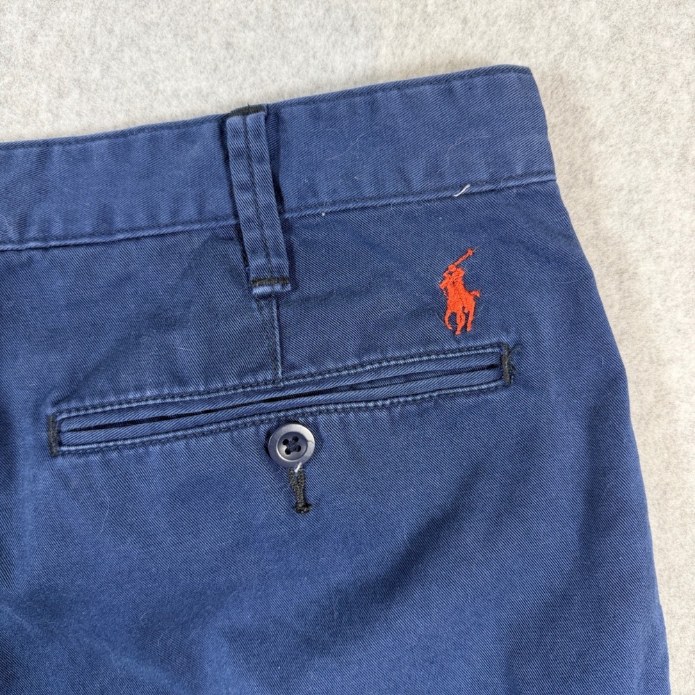 Polo Ralph Lauren Chino Shorts Mens 36 Navy Blue Relaxed Fit Cotton Twill Preppy